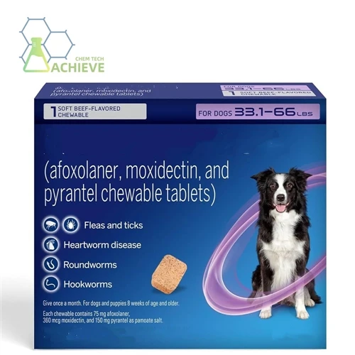 Mae Tabledi Cnoi Afoxolaner a Milbemycin Oxime yn Sbarduno Cyfnod Gwahardd Llyngyr